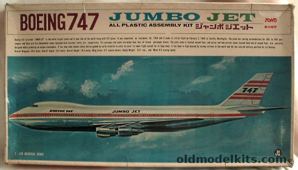 Toho 1/150 Boeing 747 Jumbo Jet - Prototype Boeing Markings, TO-34-500 plastic model kit